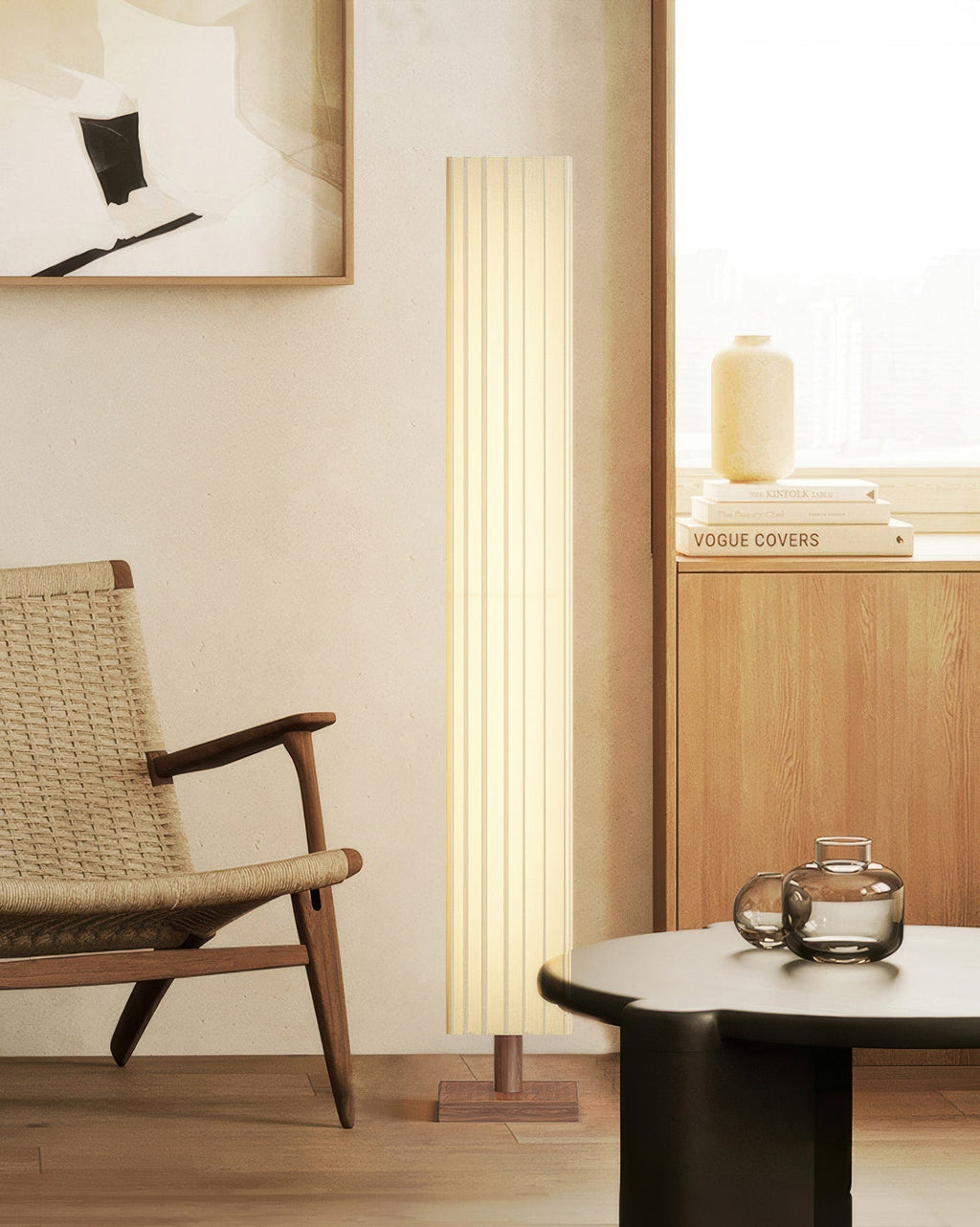 Sylara Floor Lamp — Wabi Sabi Oriental Minimalist Design