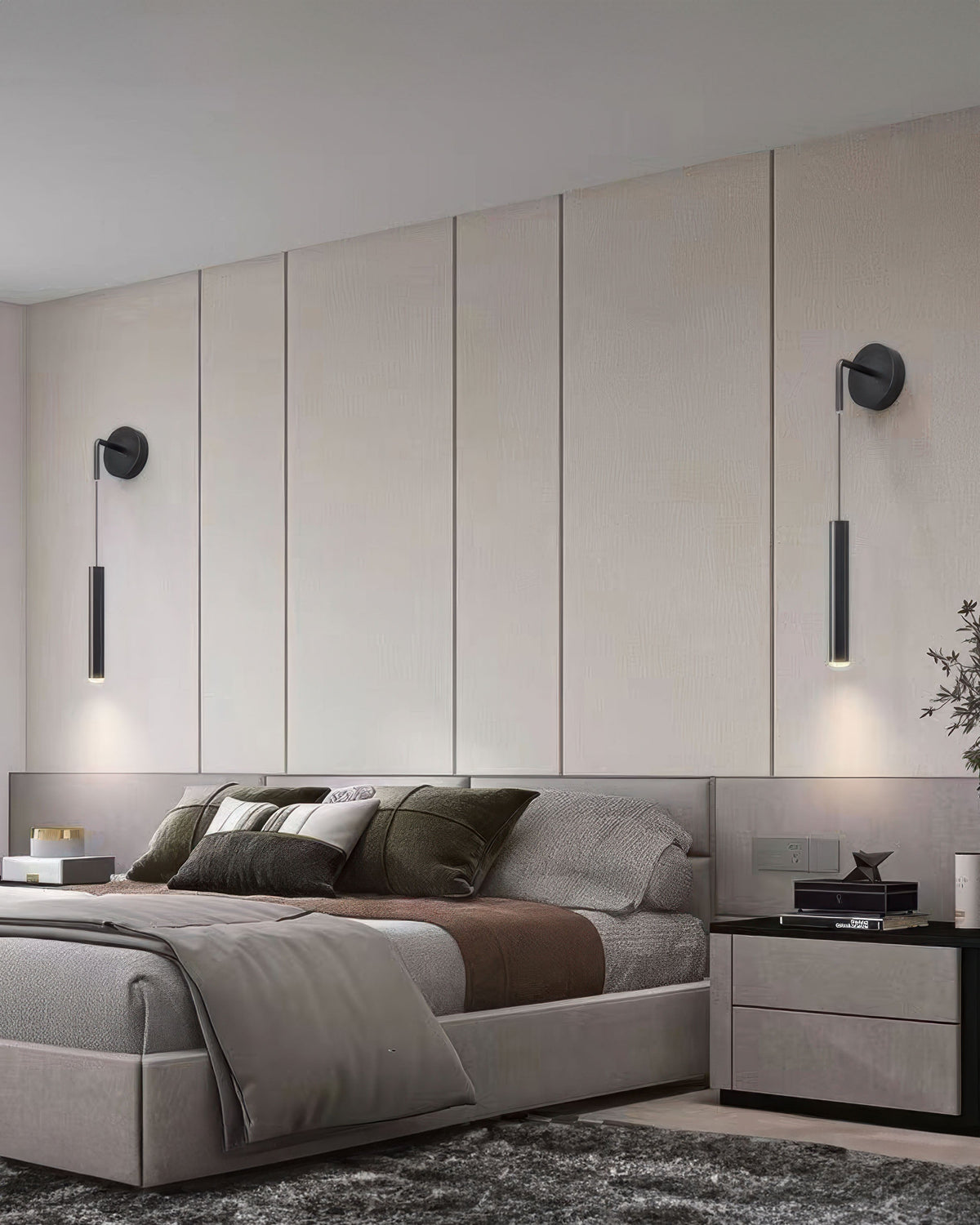 AuroraSphere LED Cylinder Wall Sconce — Warm Glow, Minimalist Profile