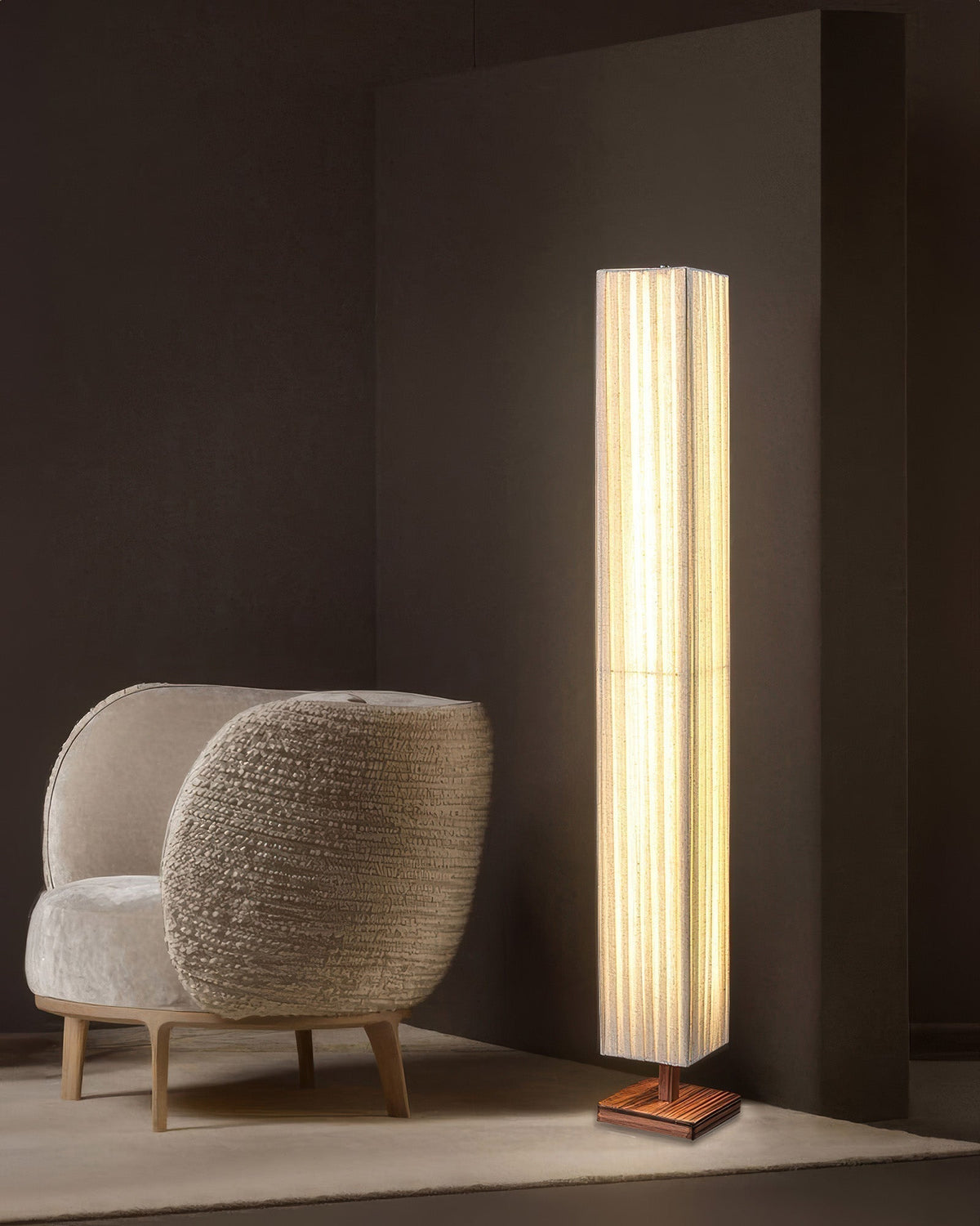 Sylara Floor Lamp — Wabi Sabi Oriental Minimalist Design