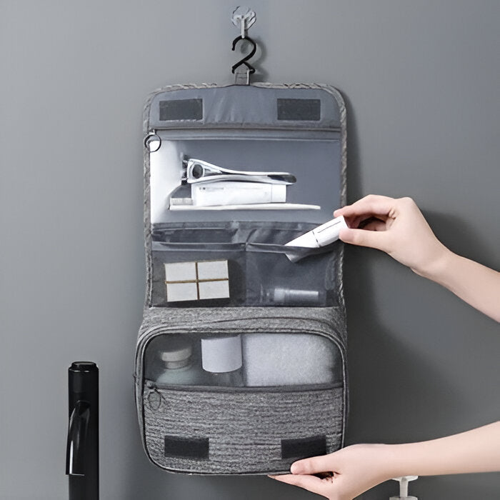 Grande trousse de toilette suspendue pour homme - organiseur de voyage