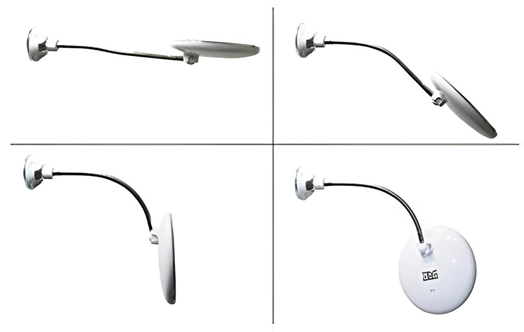 מראת הגדלה LED פי 10 — התקנה מאובטחת באמצעות כוסות יניקה