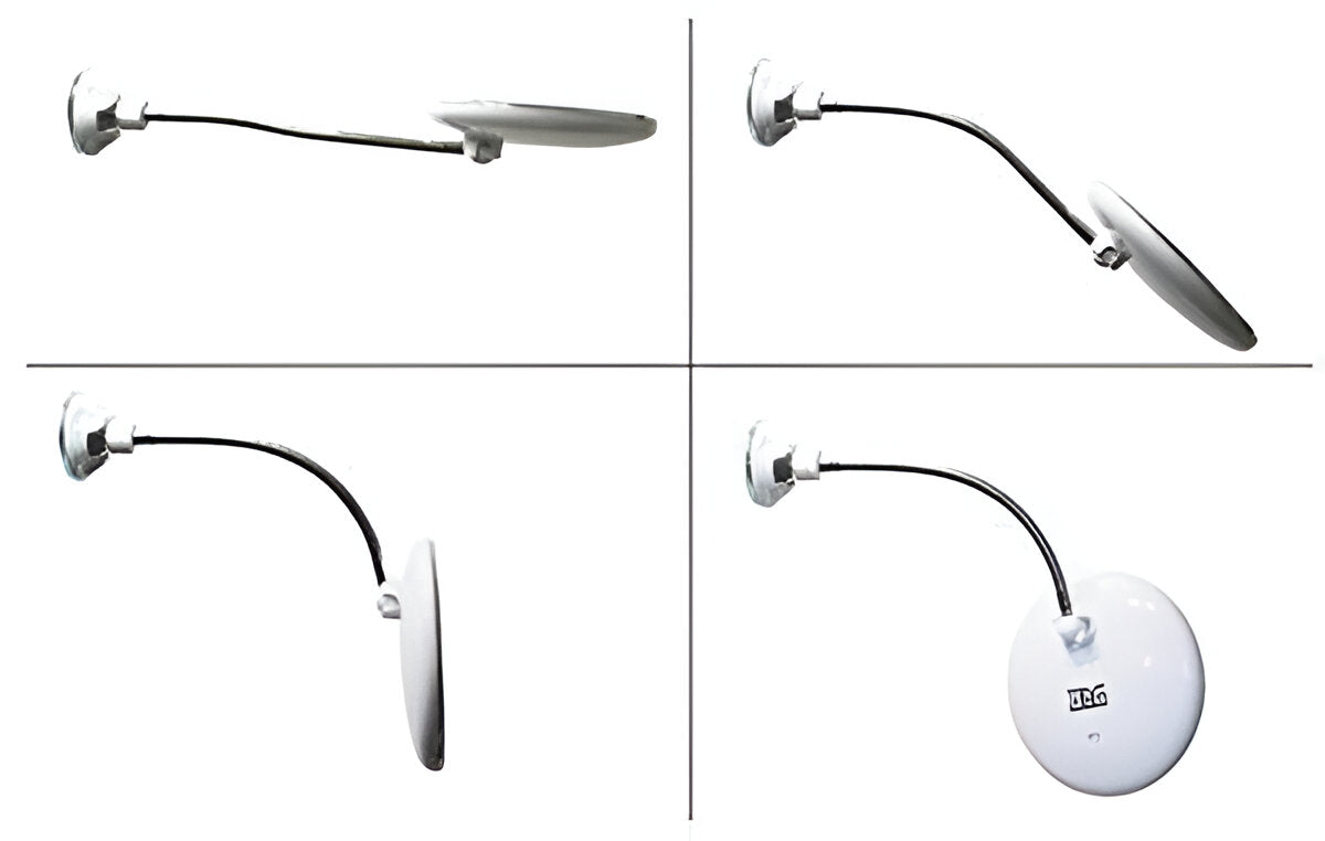 מראת הגדלה LED פי 10 — התקנה מאובטחת באמצעות כוסות יניקה