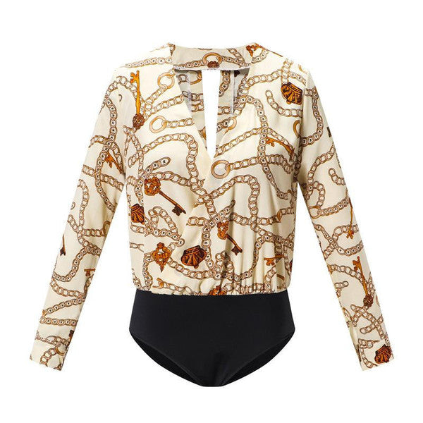 Vintage body s potiskem — elegantní výrazný styl