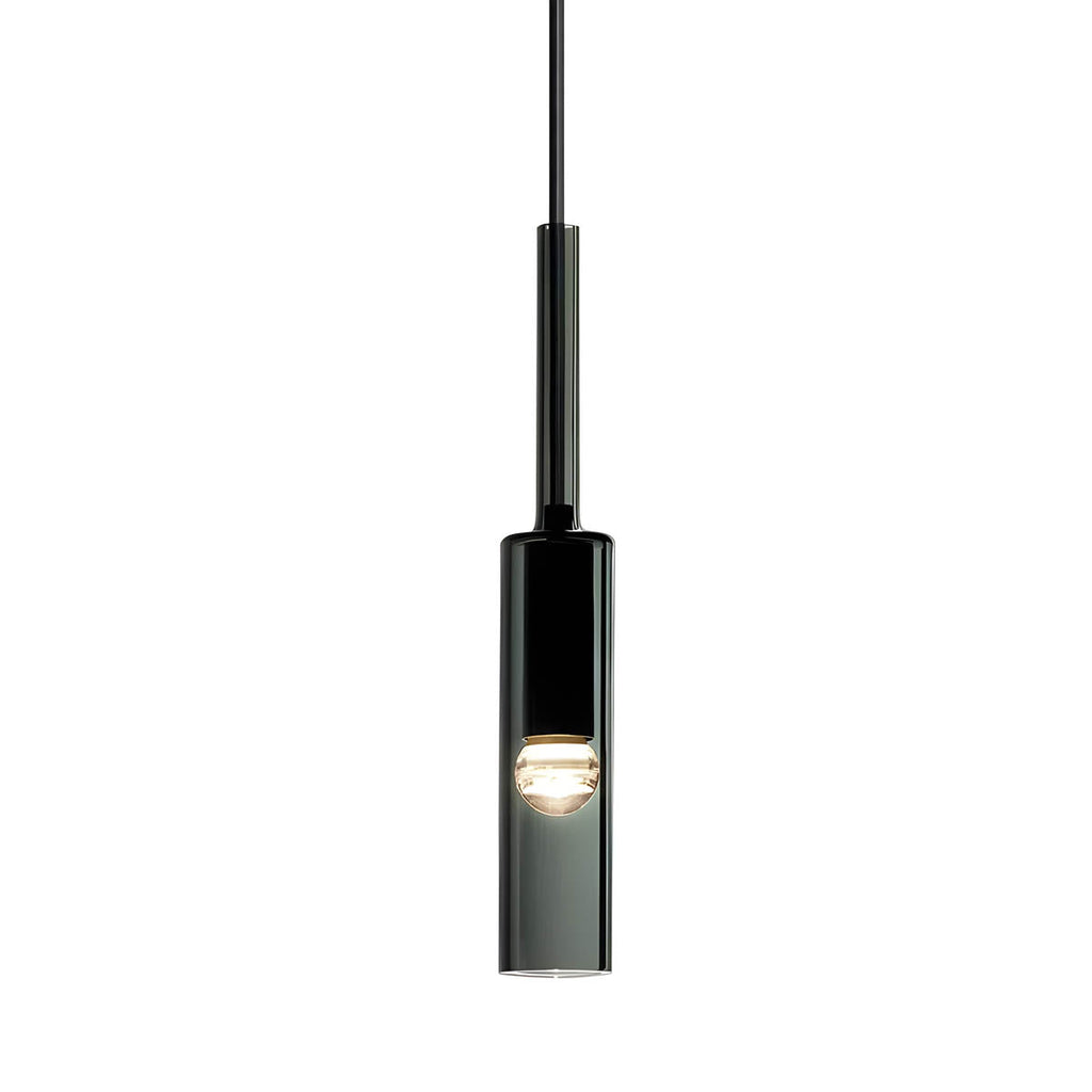 Solara Nordic Pendant Light — Glass Shade and Metal Base, Integrated LED