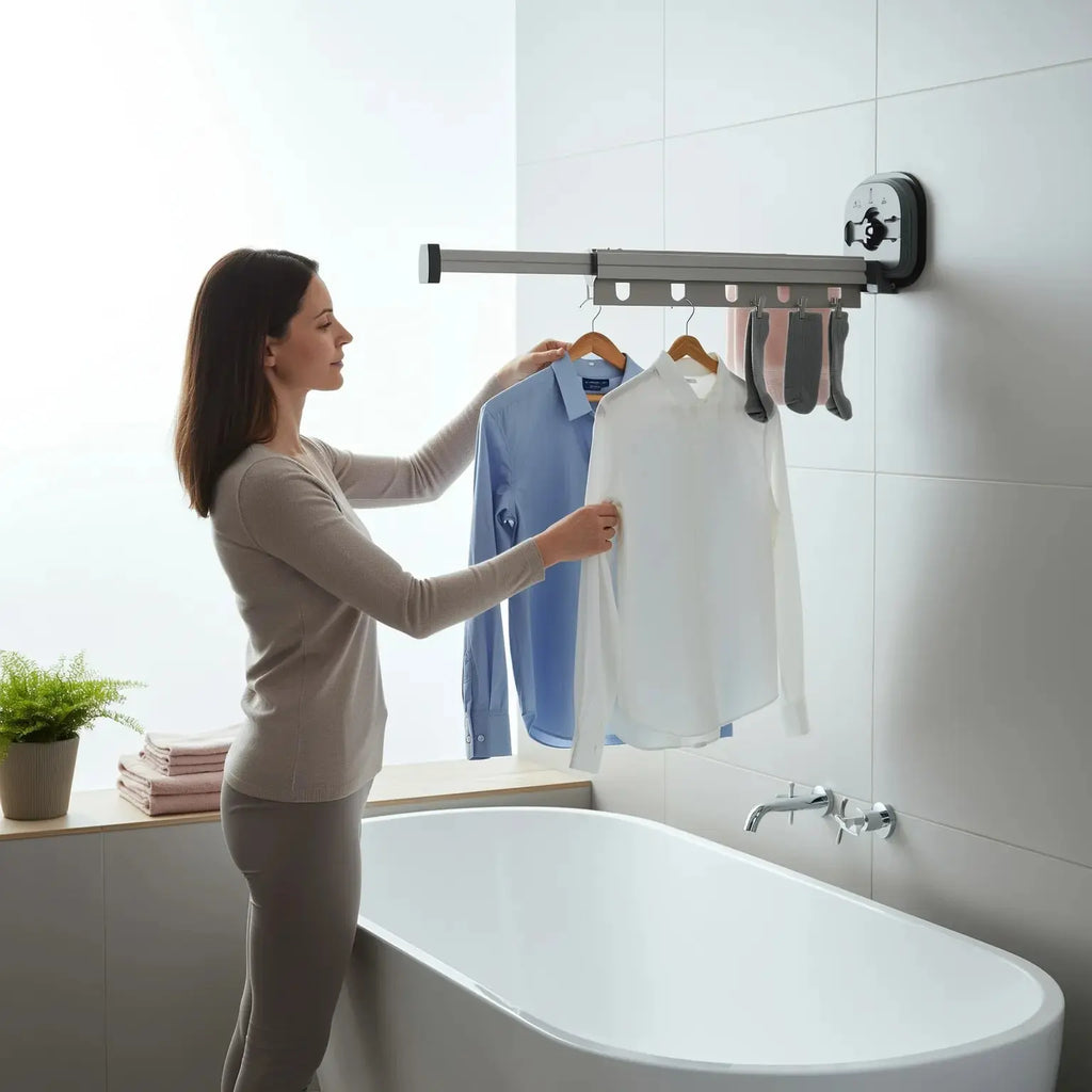 Wall-Mounted Clothes Dryer for Small Spaces - No Drilling Required - Souliia