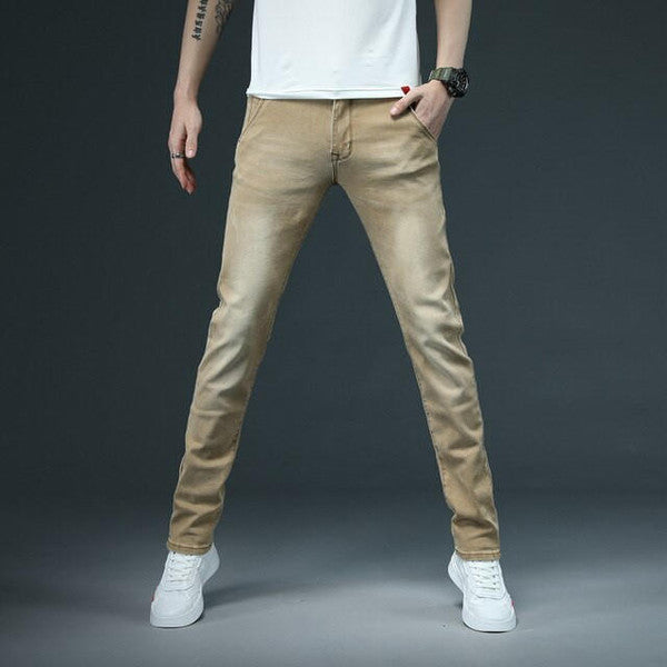 Slim-fit cowboybukser — Gylp- og knaplukning, halvkraftig pasform