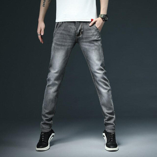 Slim-fit cowboybukser — Gylp- og knaplukning, halvkraftig pasform