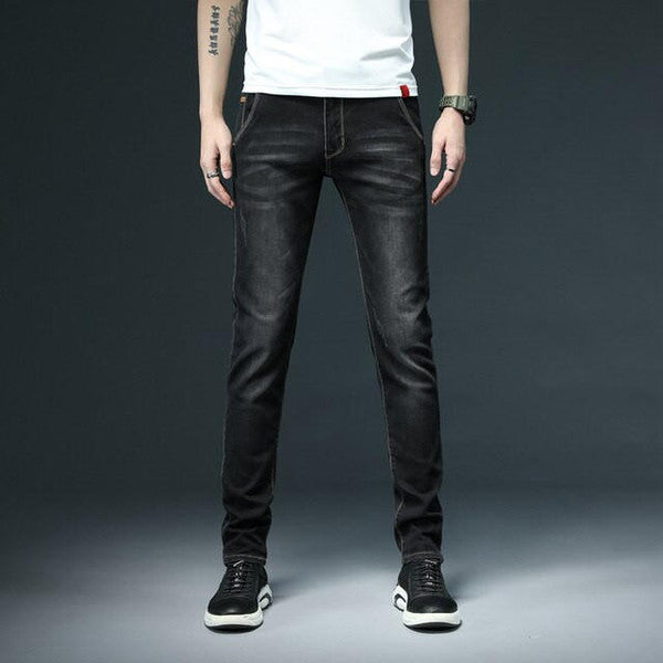 Slim-fit cowboybukser — Gylp- og knaplukning, halvkraftig pasform