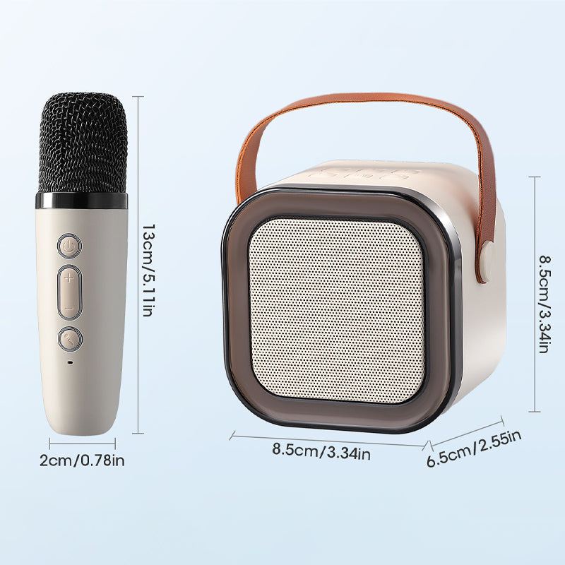 Mini karaoke zařízení — 2 bezdrátové mikrofony, čistý zvuk