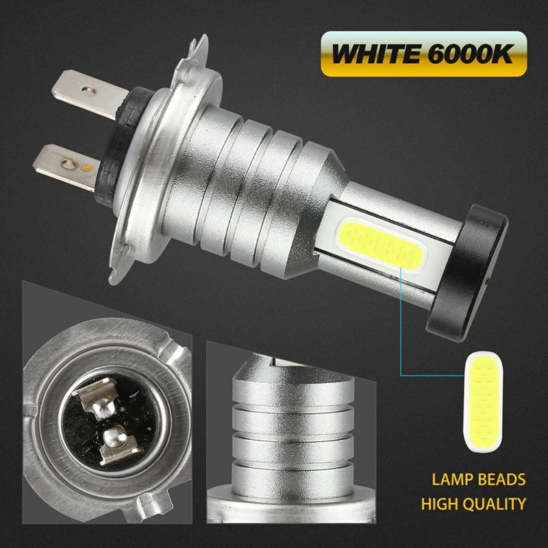 ערכת נורות פנס LED מסוג H7 — 4 נורות חלופיות בעלות בהירות גבוהה