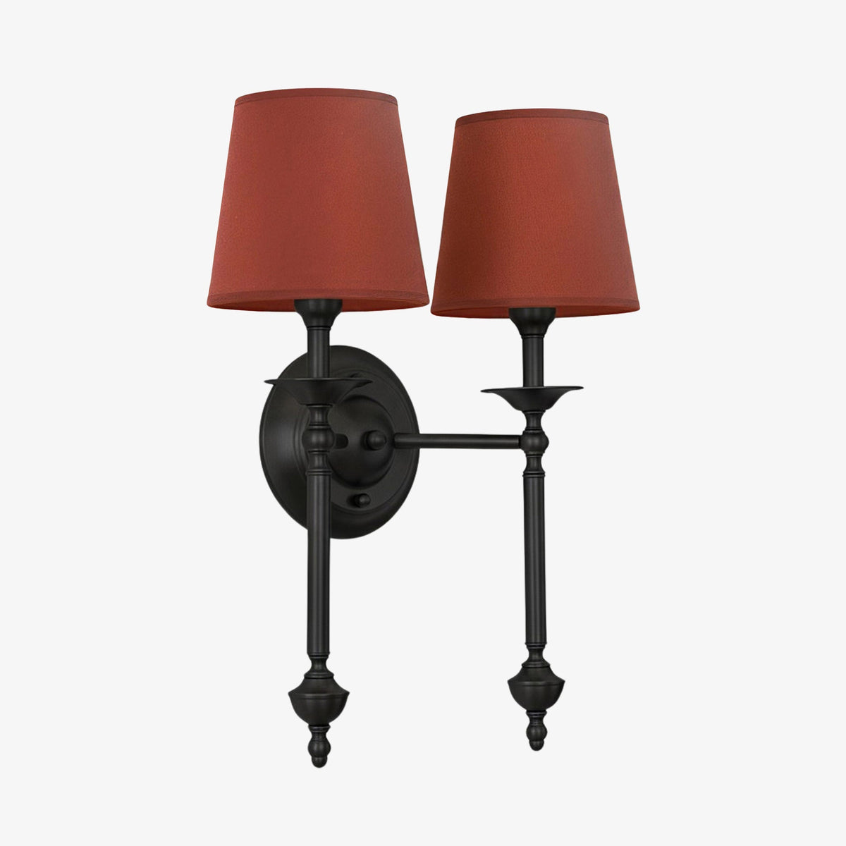 Rowan Fabric Shade Wall Sconce in Antique Copper - Vintage Luxury Light for Interiors | Souliia