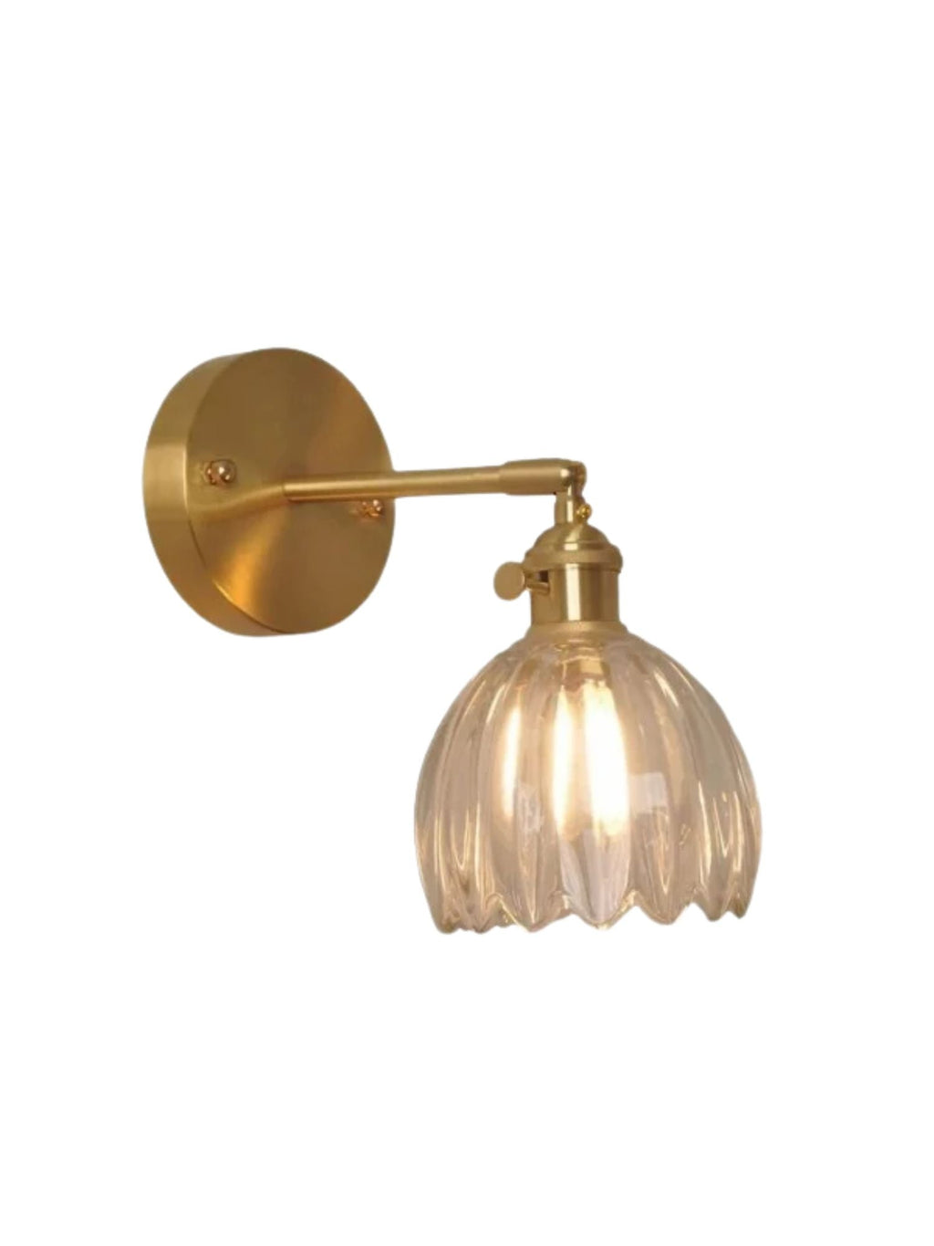 Verdoma Tulip Inspired Floral Shade Wall Lamp — Art Deco Inspired Decorative Sconce for Bedrooms | Souliia