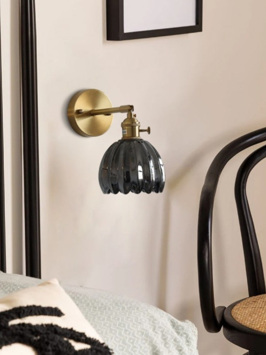 Verdoma Tulip Inspired Floral Shade Wall Lamp — Art Deco Inspired Decorative Sconce for Bedrooms | Souliia
