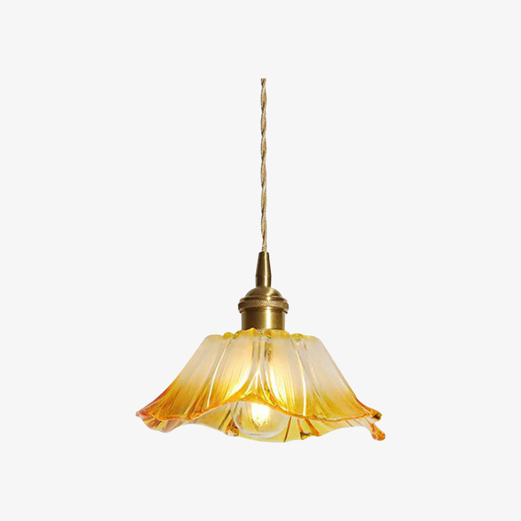 Verdoma Floral Glass Pendant - Vintage Style Hanging Light for Dining Rooms | Souliia