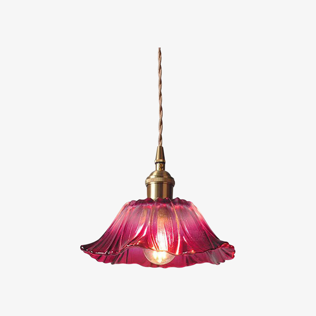 Verdoma Floral Glass Pendant - Vintage Style Hanging Light for Dining Rooms | Souliia