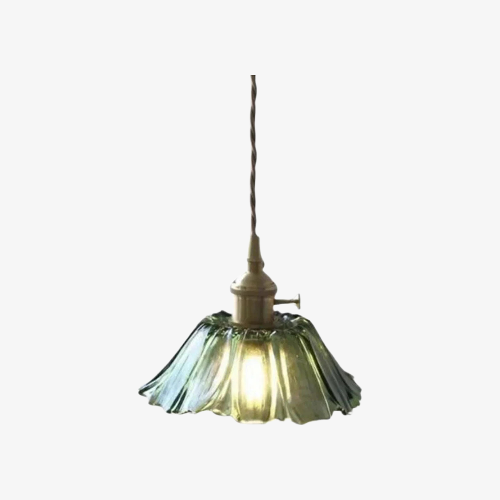 Verdoma Floral Glass Pendant - Vintage Style Hanging Light for Dining Rooms | Souliia