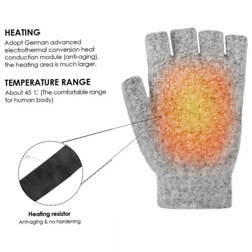Gants chauffants rechargeables par USB avec trois niveaux de chaleur - Souliia