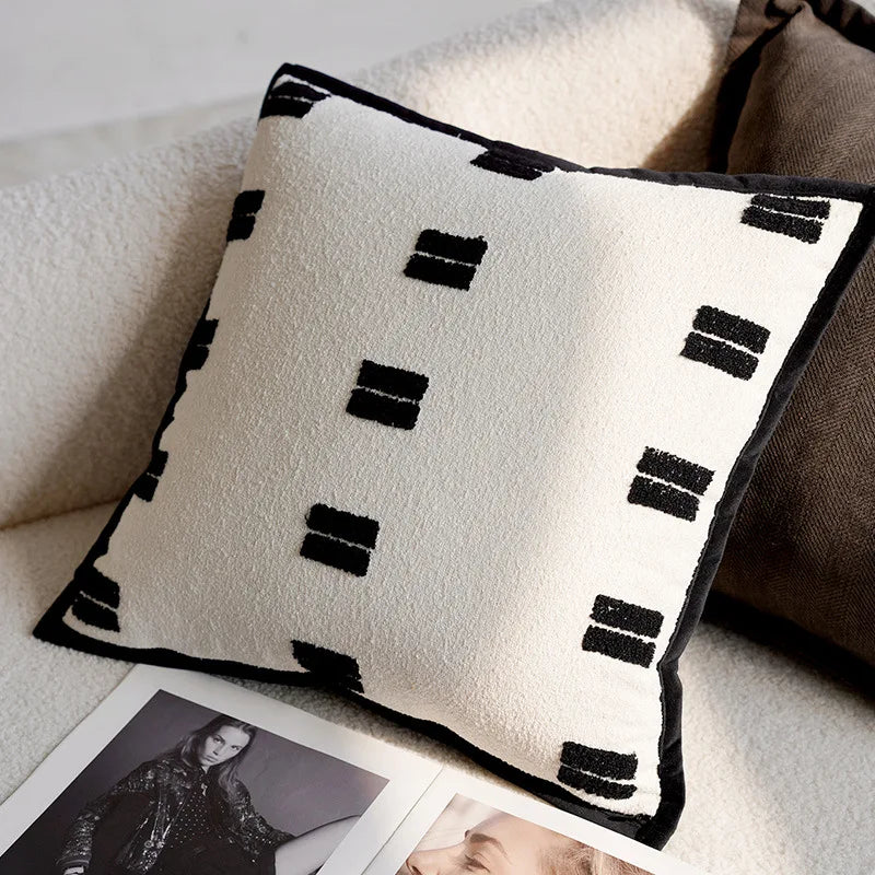 Lyra Linen and Cotton Embroidered Horse Pillow Cover
