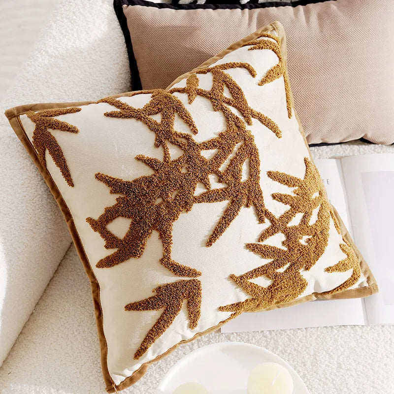 Lyra Linen and Cotton Embroidered Horse Pillow Cover