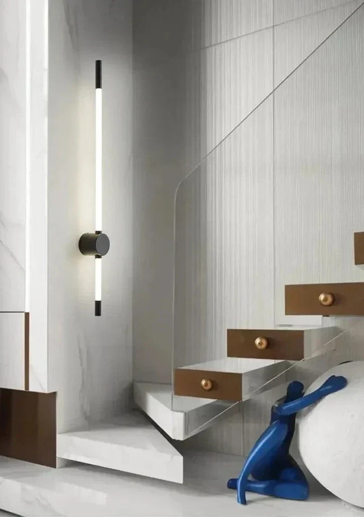 LumaFlex Vertical LED Wall Light — Slim Metal Finish, Energy Efficient Lighting