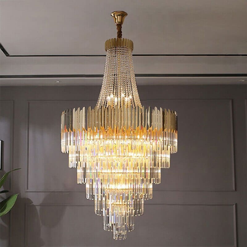 Luminara Crystal Chandelier – Cut Crystal Accents, Refracting Light Design
