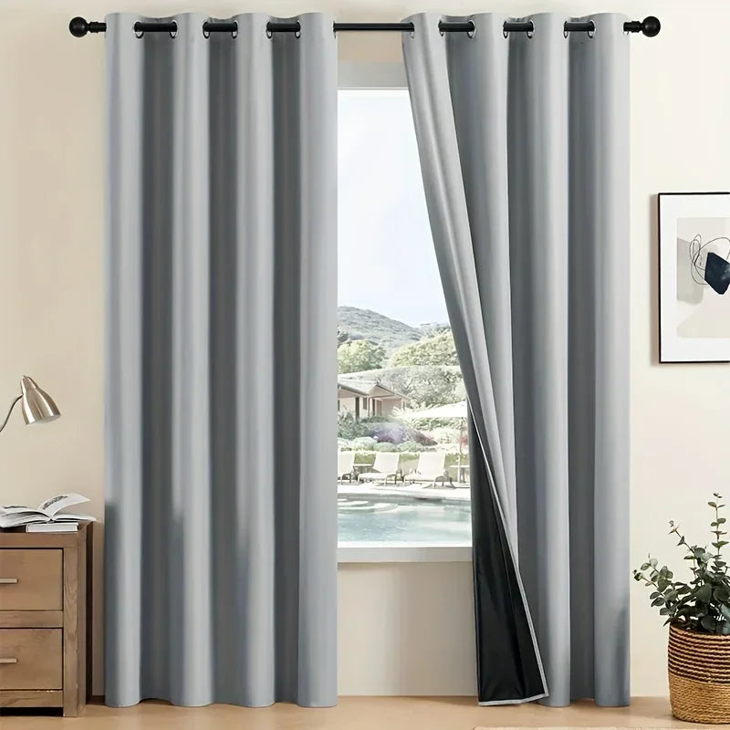Luxedrape 100% Blackout Draperies — Coated Lining, Temperature Regulating Finish