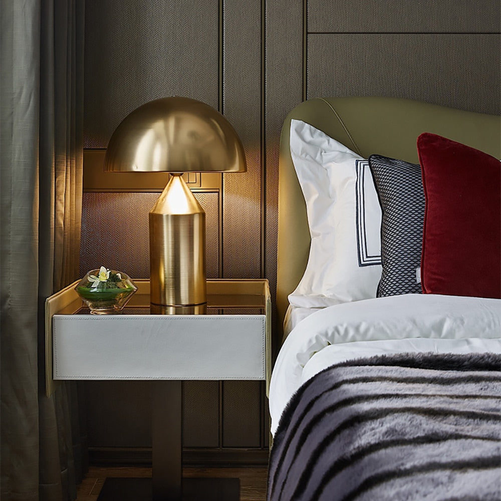 Nova Nordic Table Lamp — Gentle Touch Control, Black White Gold
