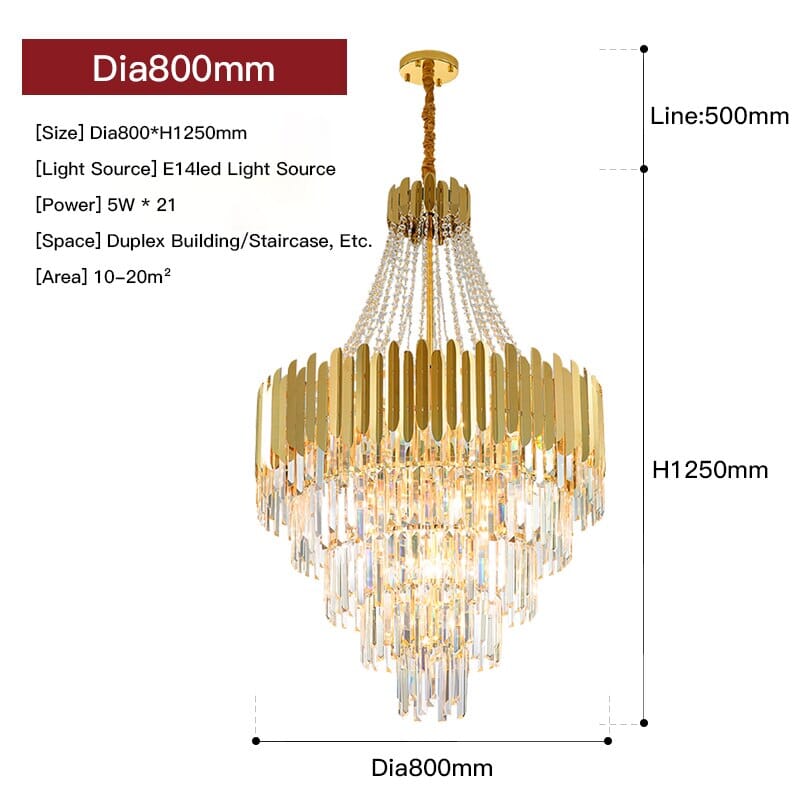 Luminara Crystal Chandelier – Cut Crystal Accents, Refracting Light Design