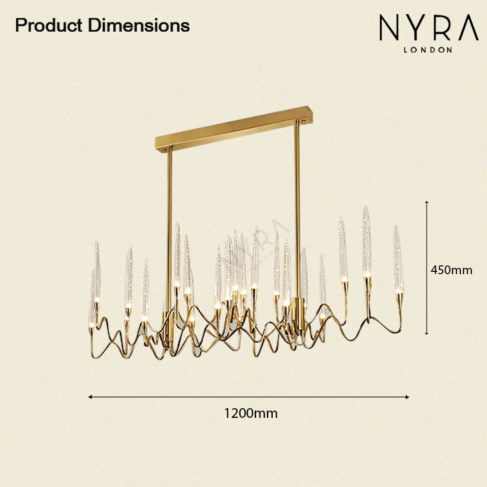 Novara Crystal Candle Chandelier — Gold or Chrome Finish Option