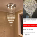 Lumina Crystal Chandelier — Stainless Steel Framework, Raindrop Crystal Elements