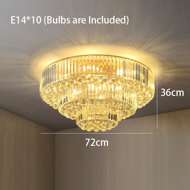 Aurora Vintage Industrial LED Ceiling Light — Polished Gold Shade