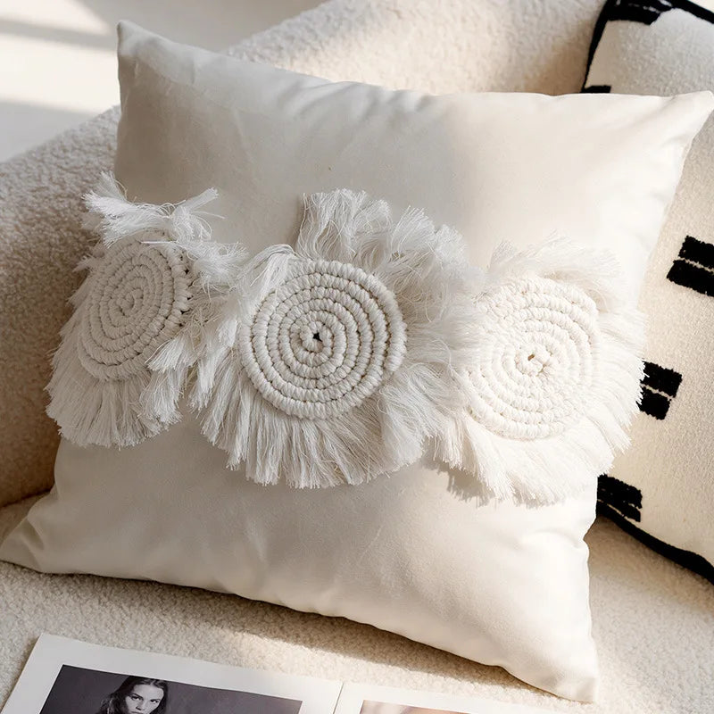 Lyra Linen and Cotton Embroidered Horse Pillow Cover