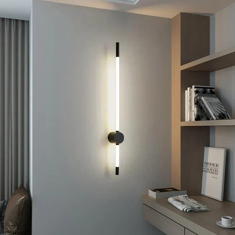 LumaFlex Vertical LED Wall Light — Slim Metal Finish, Energy Efficient Lighting
