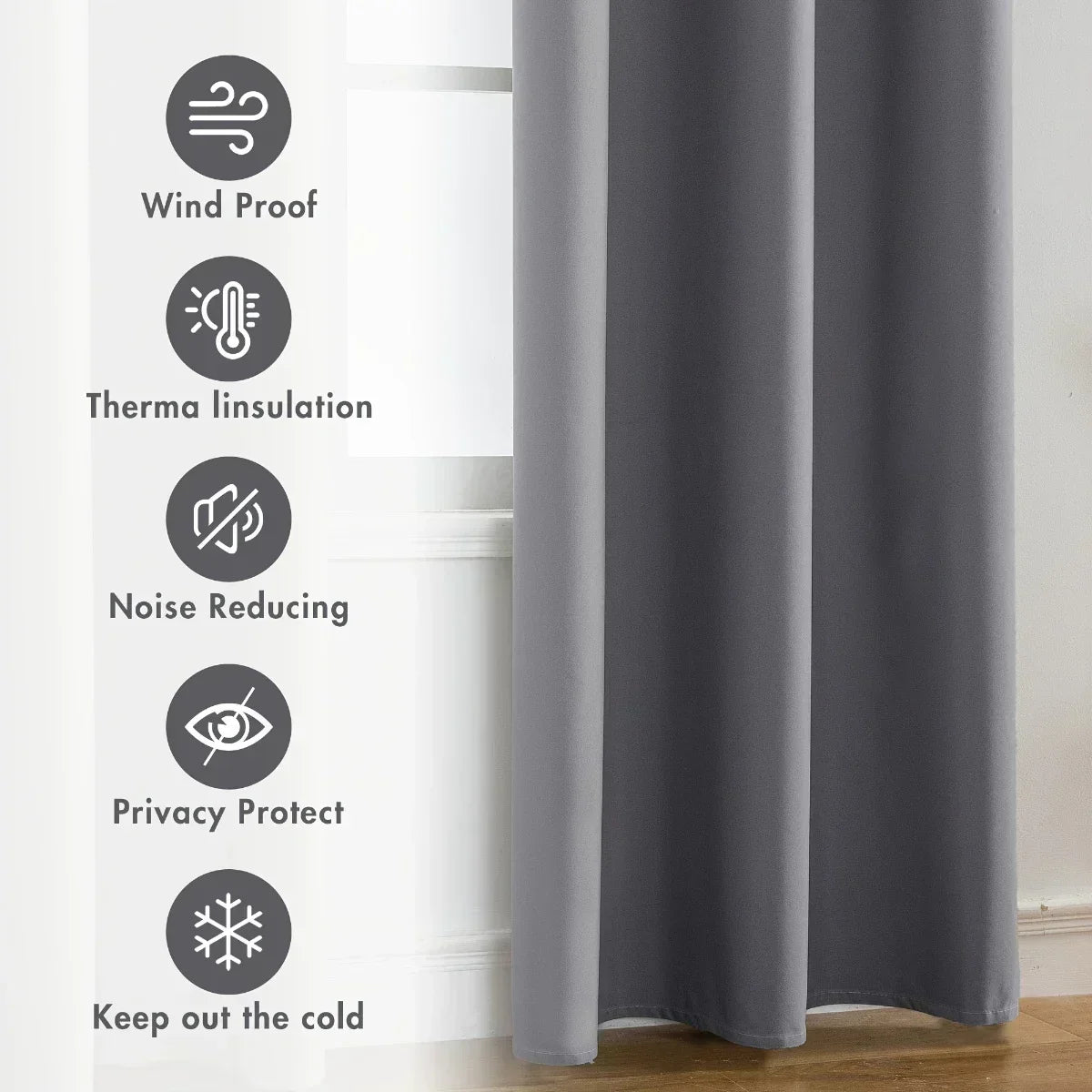 Luxedrape 100% Blackout Draperies — Coated Lining, Temperature Regulating Finish
