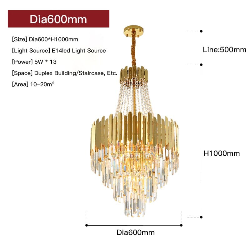 Luminara Crystal Chandelier – Cut Crystal Accents, Refracting Light Design