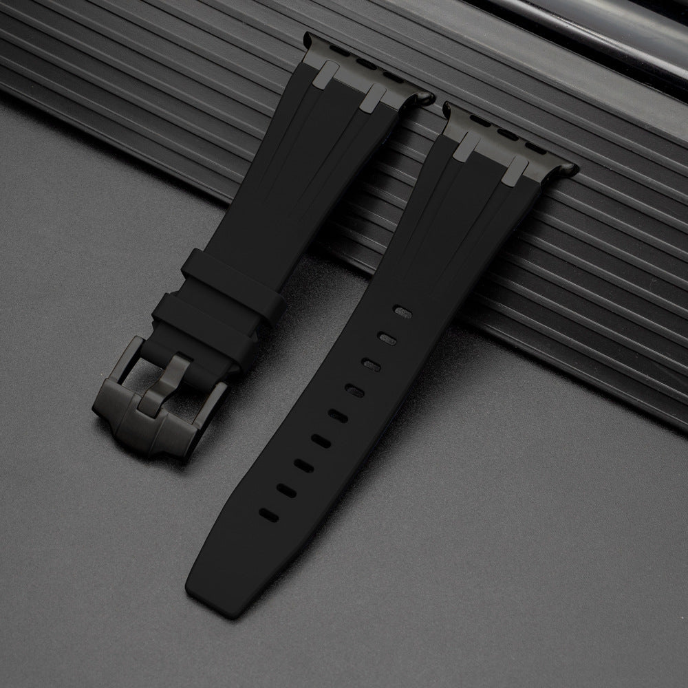 NovaFlex Liquid Silicone Strap for Apple Watch Edition — Polished Metal End Cap
