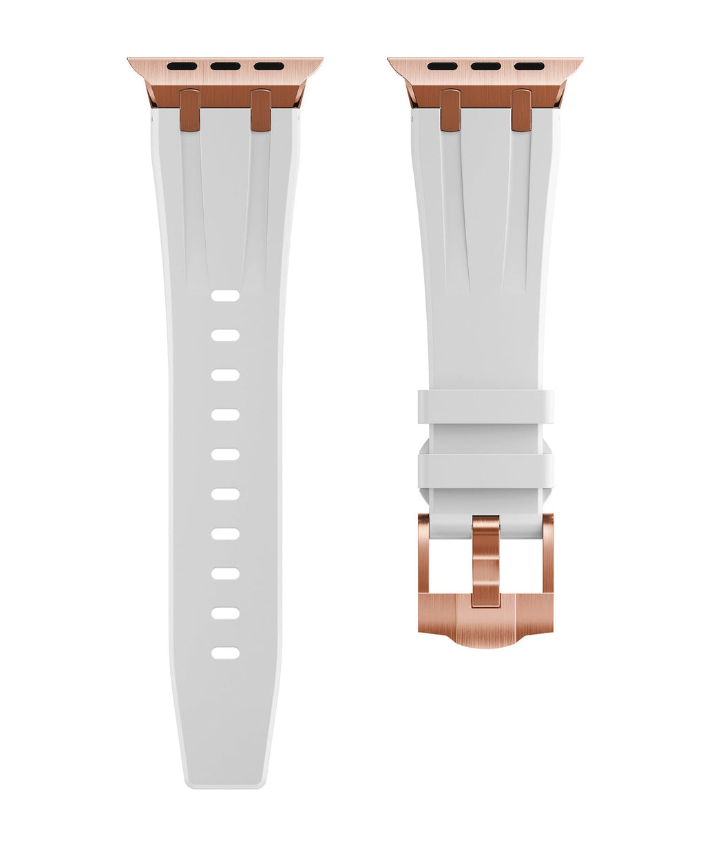 NovaFlex Liquid Silicone Strap for Apple Watch Edition — Polished Metal End Cap