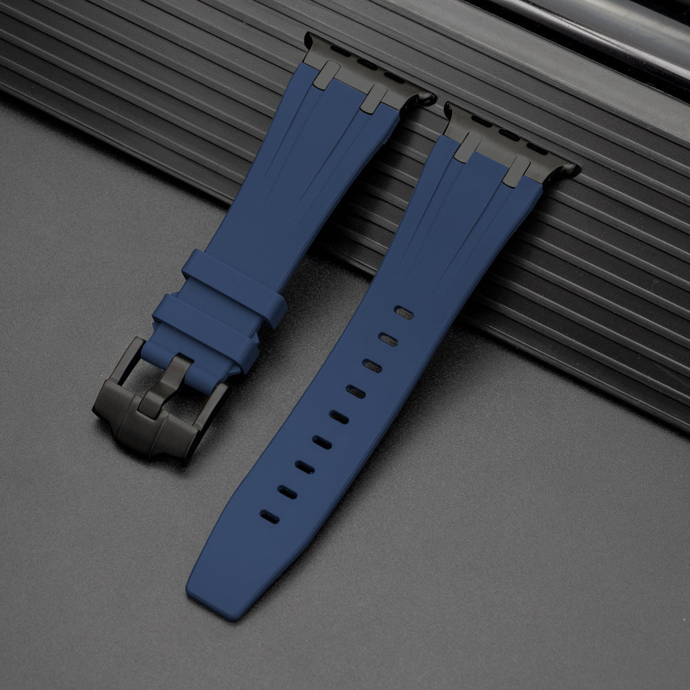 NovaFlex Liquid Silicone Strap for Apple Watch Edition — Polished Metal End Cap