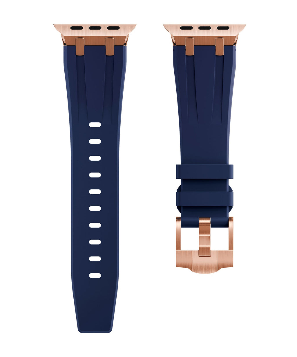 NovaFlex Liquid Silicone Strap for Apple Watch Edition — Polished Metal End Cap