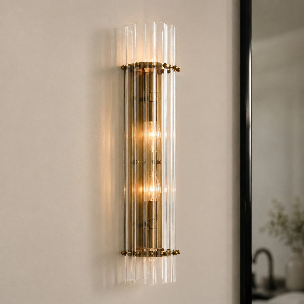 Lumora Crystal Up Down Wall Light – Double Wall Sconce for Bedroom | Souliia