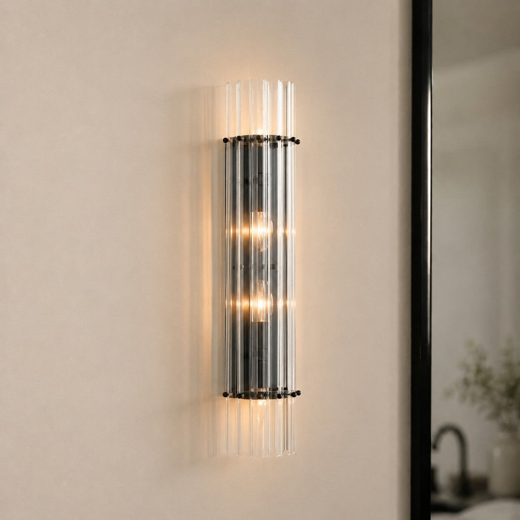 Lumora Crystal Up Down Wall Light – Double Wall Sconce for Bedroom | Souliia