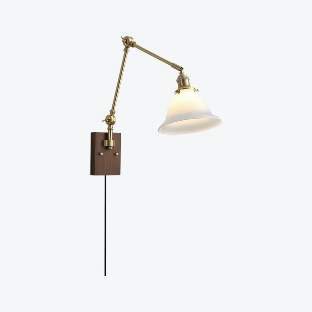 Verdoma Refined Swing Arm Wall Lamp - Adjustable Arm in Modern Classic Style for Living and Bedroom Lighting | Souliia