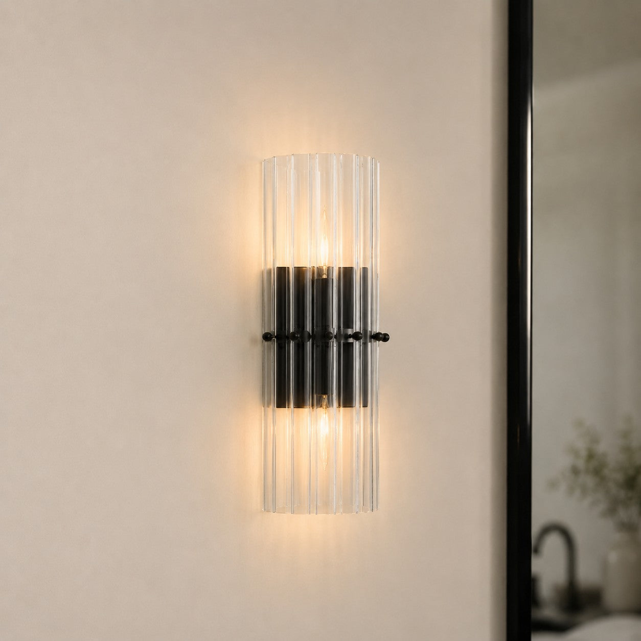Lumora Crystal Up Down Wall Light – Double Wall Sconce for Bedroom | Souliia