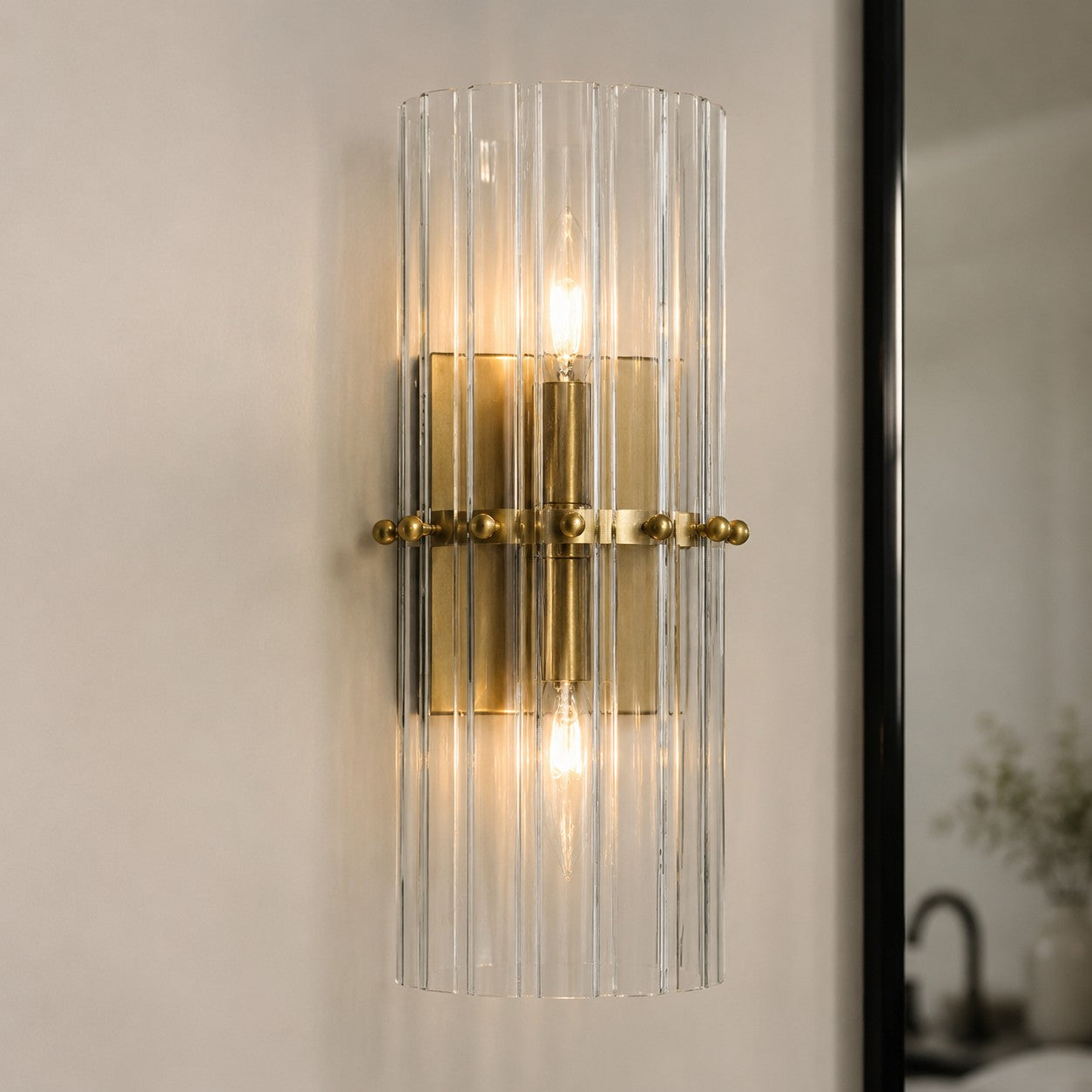 Lumora Crystal Up Down Wall Light – Double Wall Sconce for Bedroom | Souliia