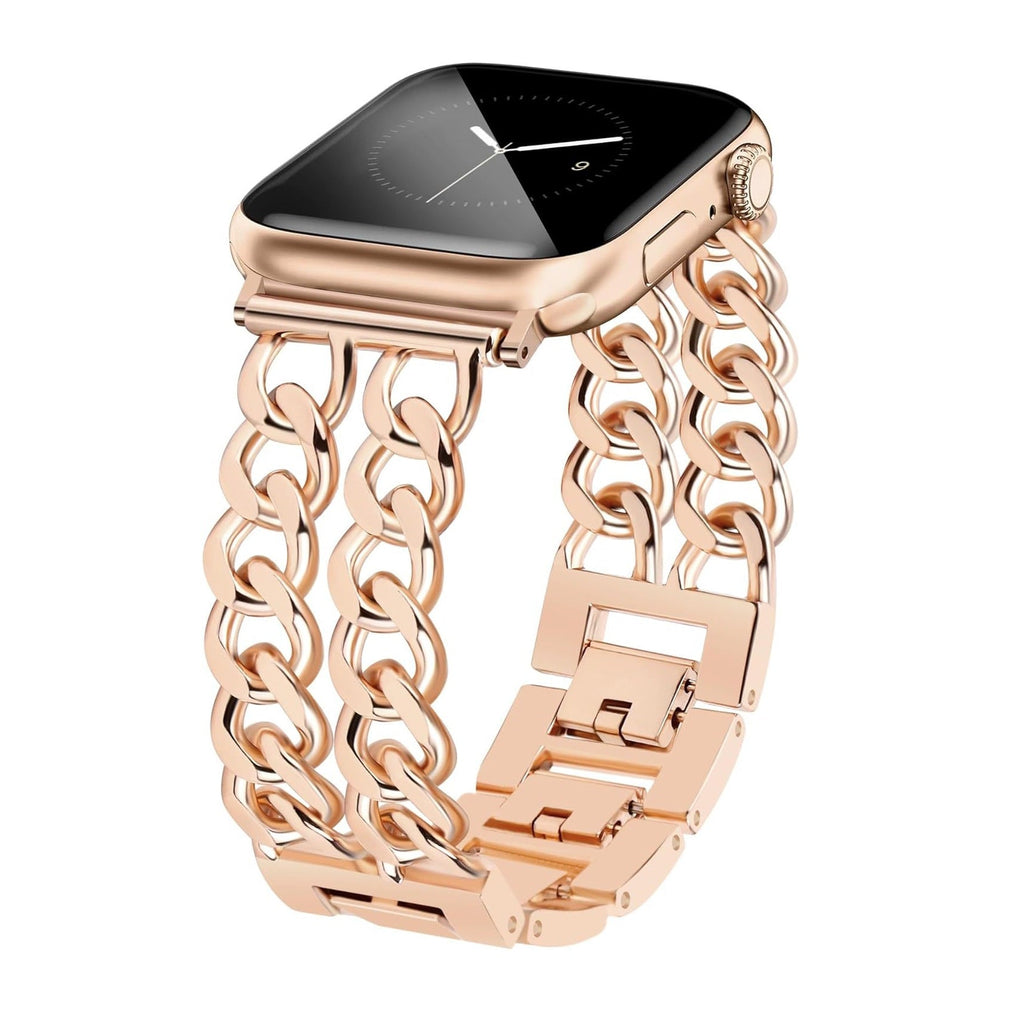 Apple Watch Premium Stainless Steel Dual-Row Link Band — Durable Strap