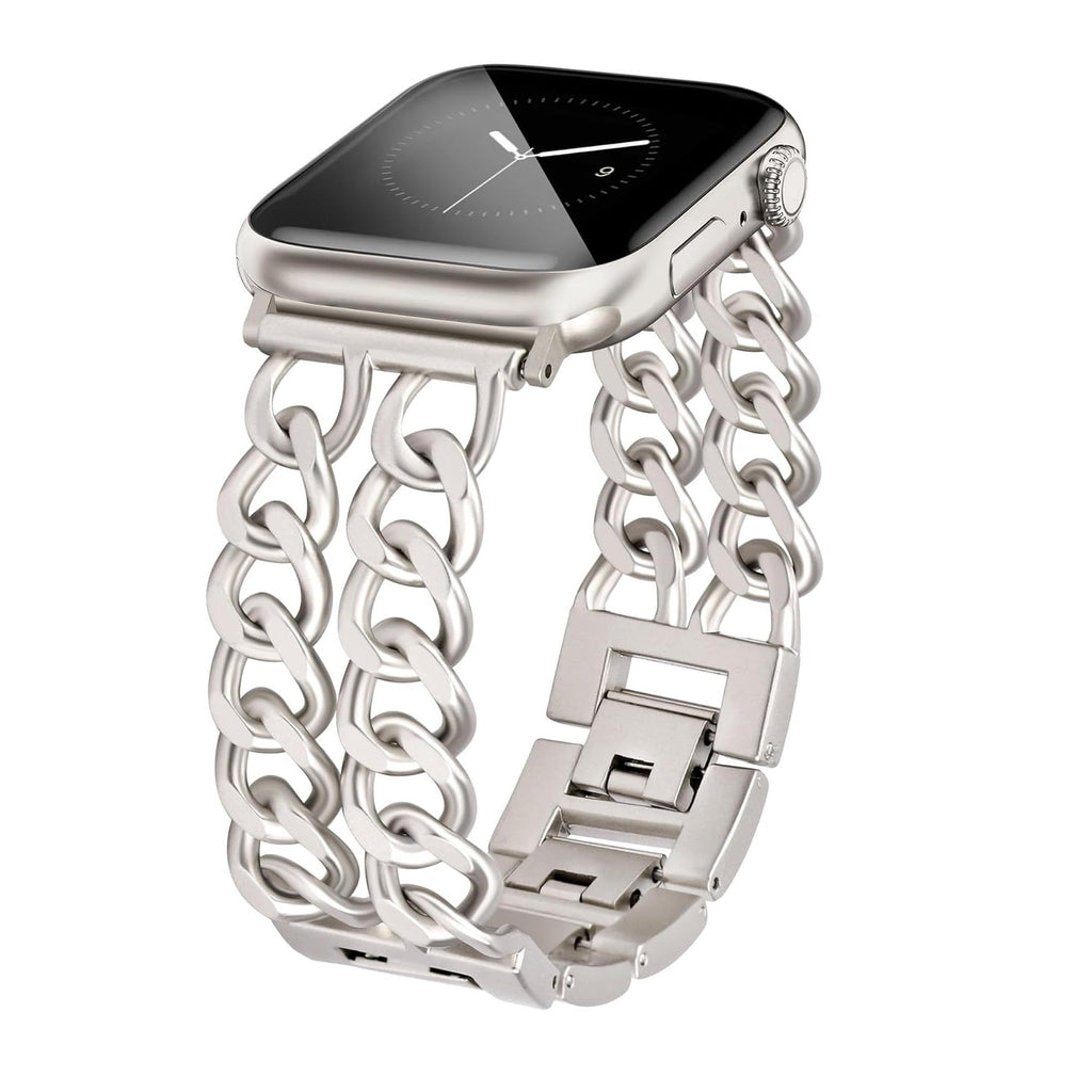 Apple Watch Premium Stainless Steel Dual-Row Link Band — Durable Strap