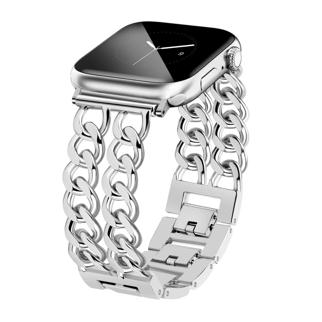 Apple Watch Premium Stainless Steel Dual-Row Link Band — Durable Strap