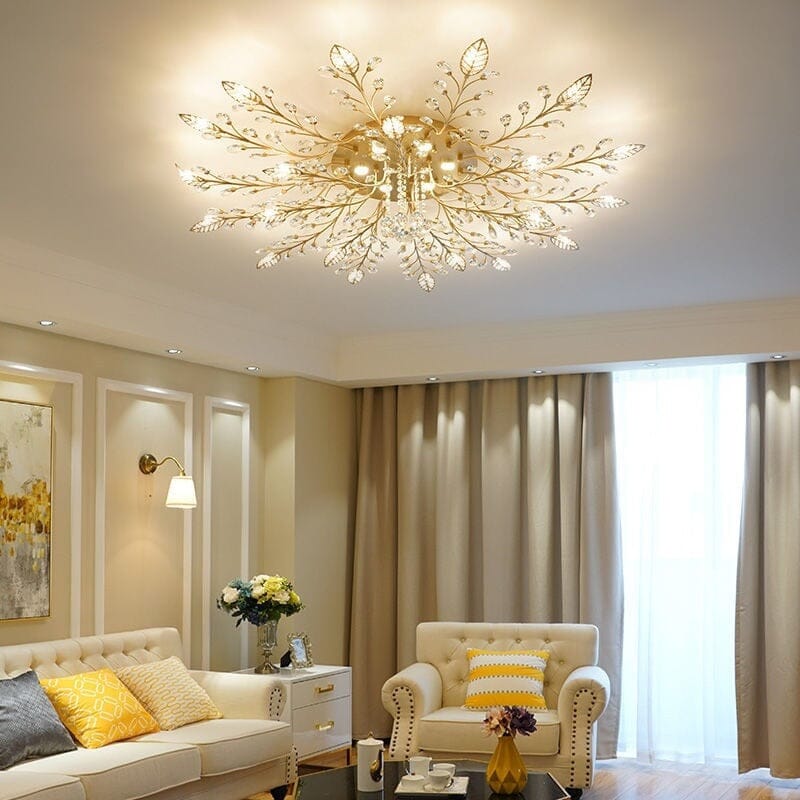Liora Crystal Wall Chandelier — Cut Facets And Floral Silhouette