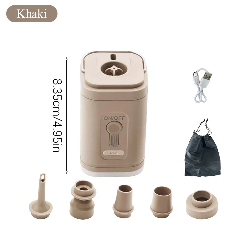 USB-C-minipumppu 5 suuttimella – virtausnopeus 200 L/min - Souliia