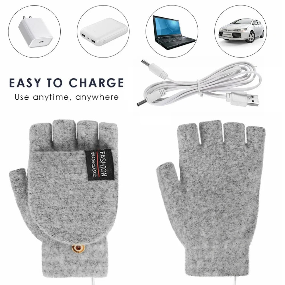 Gants chauffants rechargeables par USB avec trois niveaux de chaleur - Souliia